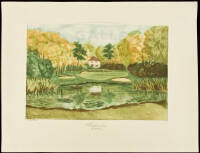 Three scenes of Golf Courses - 3 etchings in color