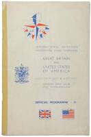 International Invitation Professional Mixed Foursomes: Great Britain and United States of America, July 19th 20th & 21st 1951, Ganton Golf Club near Scarborough, Official Programme