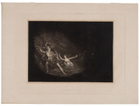 Mezzotint plate from Milton's Paradise Lost