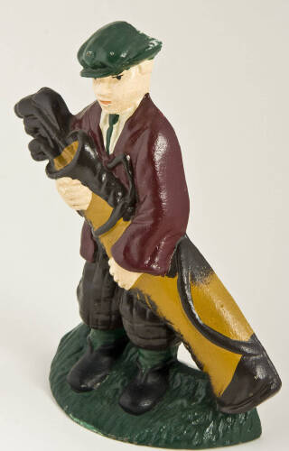 Hand-painted cast iron bookend