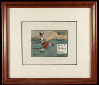 Collection of 22 framed lithographs from Charles Crombie's Rules of Golf