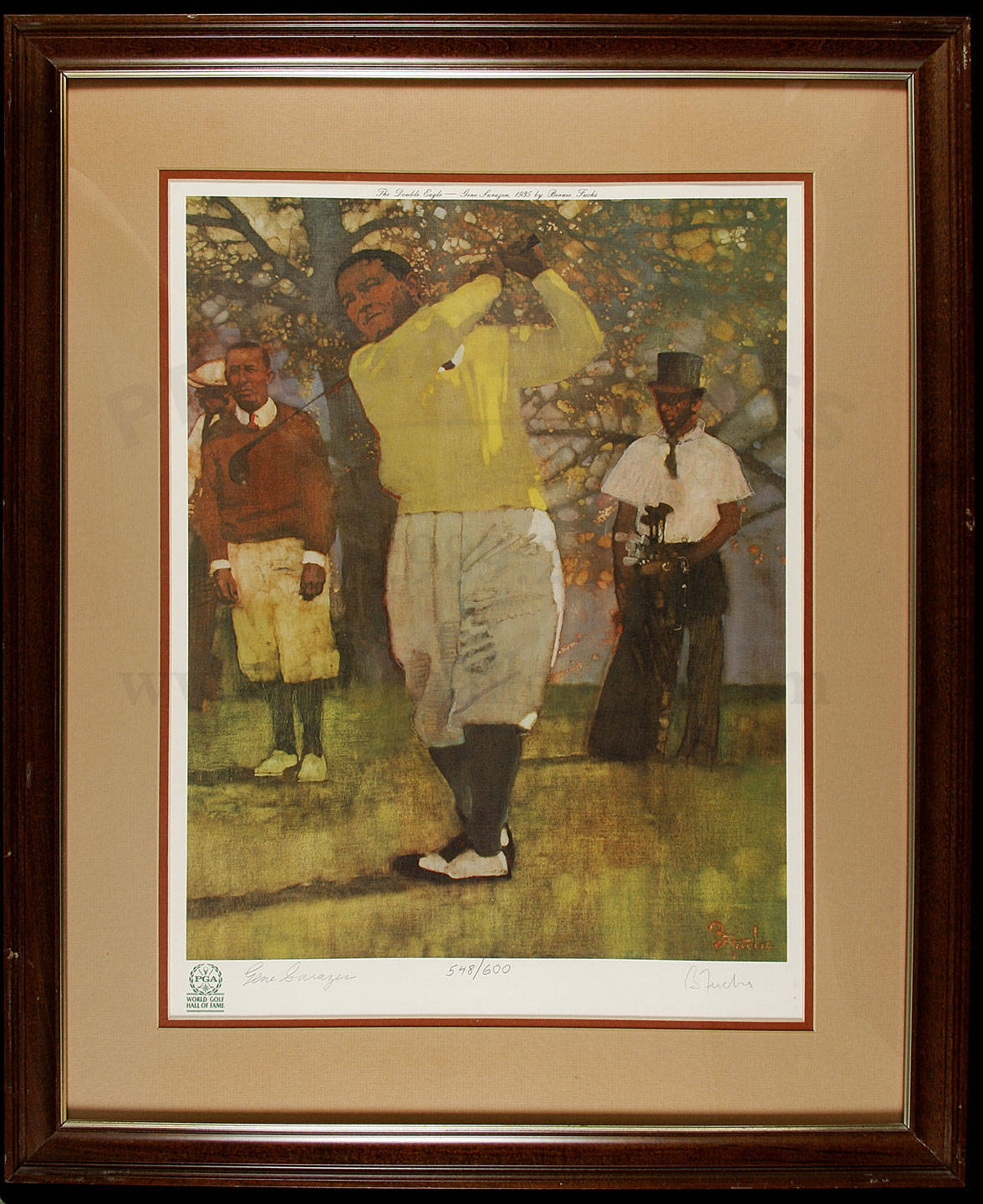 Three framed color prints of Bernard Fuchs paintings - Arnold Palmer ...