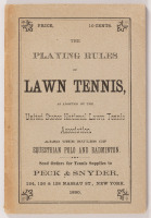 The Playing Rules of Lawn Tennis, as adopted by the United States National Lawn Tennis Association. Also the rules of equestrian polo and badminton
