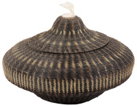 Baleen basket with whale tail finial