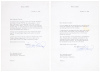 Two letters signed by Walt Disney, to Barnaby Conrad, regarding the showing of two Disney films at a film festival in San Francisco