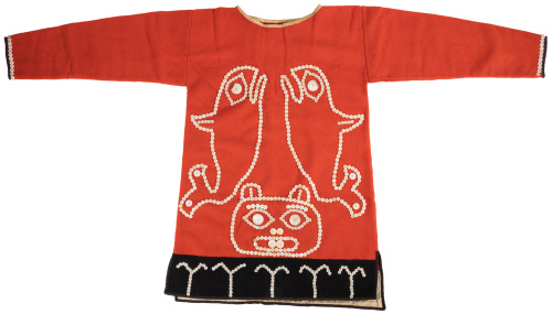 Native American shirt with shell buttons