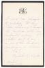 Envelope panel addressed by G.A. Custer to his wife, with 2 letters from Elizabeth Custer presenting it to the Public Library of Chicago - 4