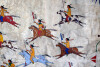 Lakota buffalo hide robe warrior painting - 8