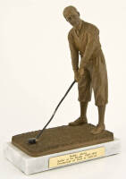 Bobby Jones: Golfer of the Decade 1928-1937 - statue on a marble base