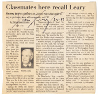Timothy Leary autographed news clipping