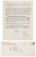Typescript letter from Bukowski to Gypsy Lou Webb with original hand-addressed envelope