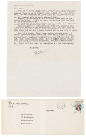 Signed typescript letter from Charles Bukowski to Carl Weissner