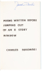 Poems Written Before Jumping Out of an 8 Story Window - two editions - 4