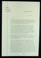 Typed letter, signed Ed in pencil, to Joseph Campbell