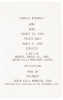 Charles Bukowski's Memorial Service Announcement - 2