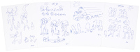 Set of Four Line Drawings