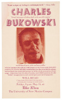"Poet Satyr of Today's Underground." - Poster for Charles Bukowski reading at the University of New Mexico, May 15 1970