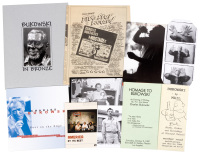 Ten pieces of Bukowski promotional material