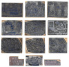 Set of original printing plates for Bukowski's You Kissed Lilly