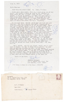 Original 1973 typescript letter from Charles Bukowski with envelope