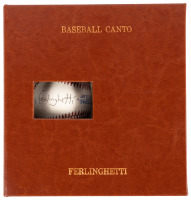 Baseball Canto - broadside poem, with signed baseball