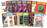 Large selection of High Times magazine featuring Charles Bukowski