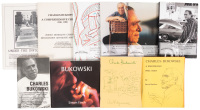 A large selection of checklists and catalogs featuring the works Charles Bukowski