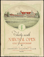 Thirty-ninth National Open Golf Championship, Oakmont Country Club, PA, June 6-8, 1935. Official Souvenir Book and Program