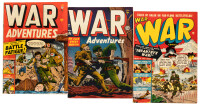 WAR ADVENTURES Nos. 1 and 5 [and] WAR COMICS No. 2 * Lot of Three War Comic Books