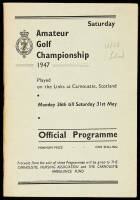 Official Programme for the Amateur Golf Championship of 1947