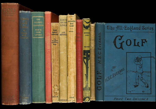 28 golf titles by authors such as Vardon, Longhurst, and Hogan