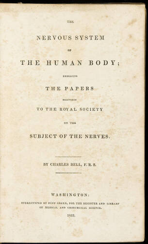 The nervous system of the human body; embracing the papers delivered to the Royal Society on the subject of the nerves