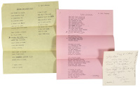 Two typescript poems with note to Foy Casper, Jr.