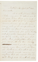Letter written one week after Fort Sumter from the anti-slavery, pro-Union community of Northfield, Minnesota