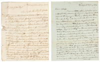 Two letters from supporters of Andrew Jackson, offering rare details of early gambling on American presidential elections