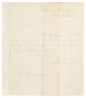 Letter notifying a Maryland grandee that his brother would be legally permitted to bring his slaves into the state