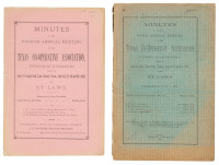 Two volumes of Minutes of the Annual Meeting of the Texas Co-Operative Association, Patrons of Husbandry... and By-Laws