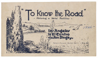 "To Know the Road": Motoring & Hotel Facilities. Los Angeles to El Centro via San Diego (wrapper title)