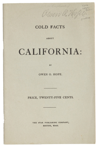Cold Facts About California