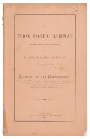 The Union Pacific Railway (Eastern Division) or (Kansas Pacific Railway.) Economy to the Government