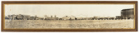 Panorama photograph of a truck convoy of the Merchants' Fast Motor Lines