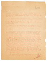 Signed typescript letter from Hunter S. Thompson, 1959