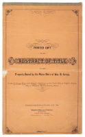 Printed Copy of an Abstract of Title to the Property Owned by the Minor Heirs of Wm. B. Gregg, in the D. Gregg First and Second Additions on the North Side Buffalo Bayou, City of Houston, Harris County, Texas