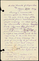 Autograph manuscript draft of The Fisherman Under the Southern Cross