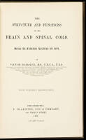 The structure and functions of the brain and spinal cord: being the Fullerian Lectures for 1891