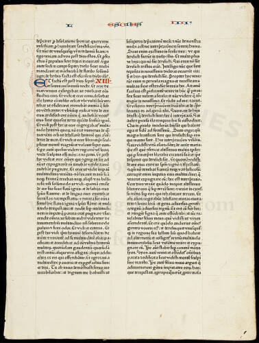 Single leaf from the 1462 Bible printed by Johann Fust & Peter Schoeffer