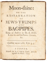 Moon-Shine: Or the Restauration of Jews-Trumps and Bagpipes. Being an Answer to Dr. R. Wild's Letter &c. and his Poetica Licentia, &c.