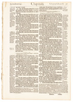 Twenty-three leaves from the 1583 folio edition of the Geneva Bible