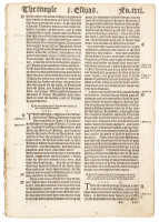 Twelve leaves from the "Great Bible" of 1540, a large portion of the first and all of the second Books of Esdras