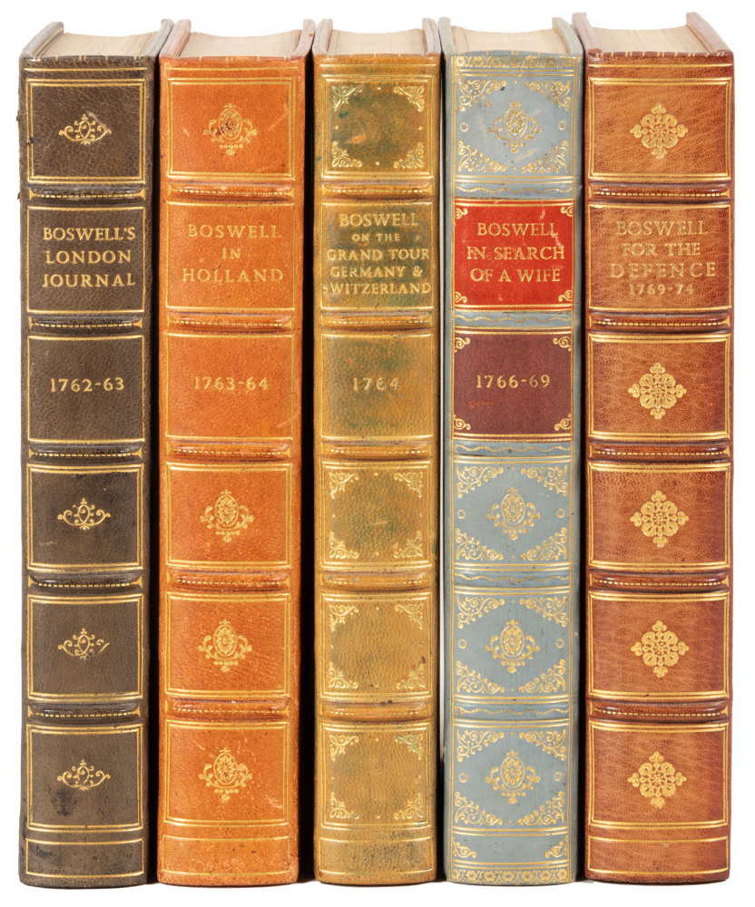 Five volumes from the Yale edition of the Private Papers of James Boswell